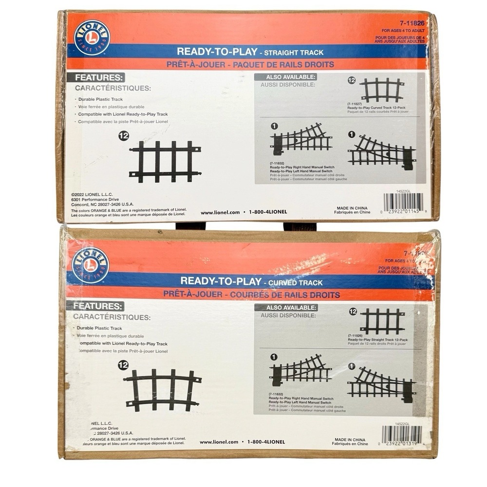 Lionel Ready-To-Play Track 7-11826 & 7-11827 - 2 Box Set